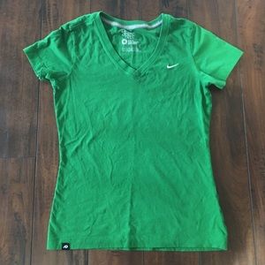 Green Nike V-neck Tee Size Med
